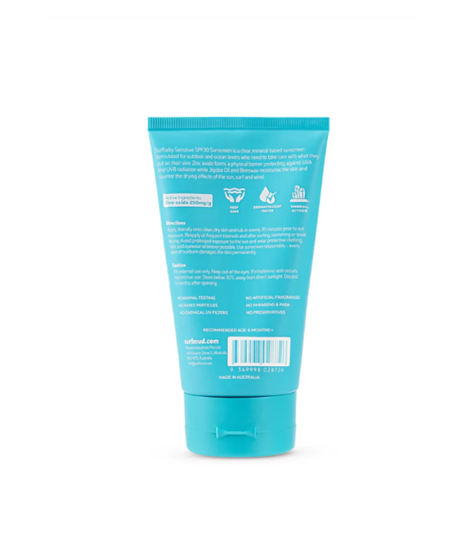 SURF MUD SURFBABY SENSITIVE SUNSCREEN SPF30 125g - Image 2
