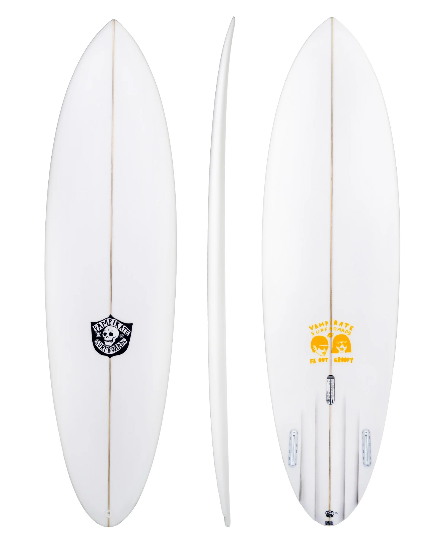 VAMPIRATE 'FAR OUT GROOVY' TWIN SURFBOARD